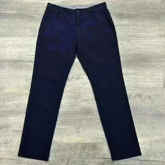 Foot Joy FJ Navy Golf Performance Pants Stretch Polyester Men's 34 x 32 Preppy - Picture 2 of 16